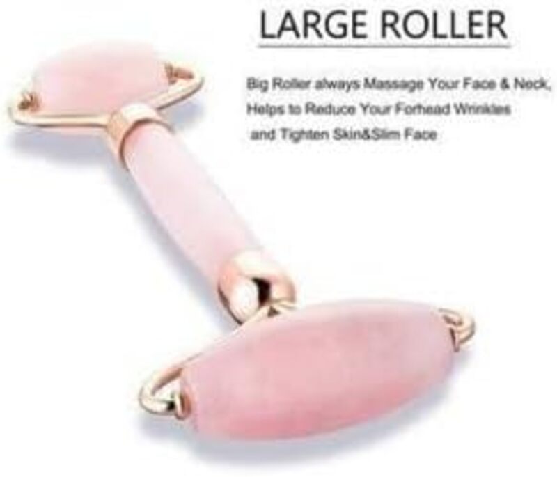 2pcs/set Jade Roller & Gua Sha - Jade Stone Massager Natural Stone Facial Massage Gua Sha Set For Face Eye Neck Skin Care - Gift For Men Women